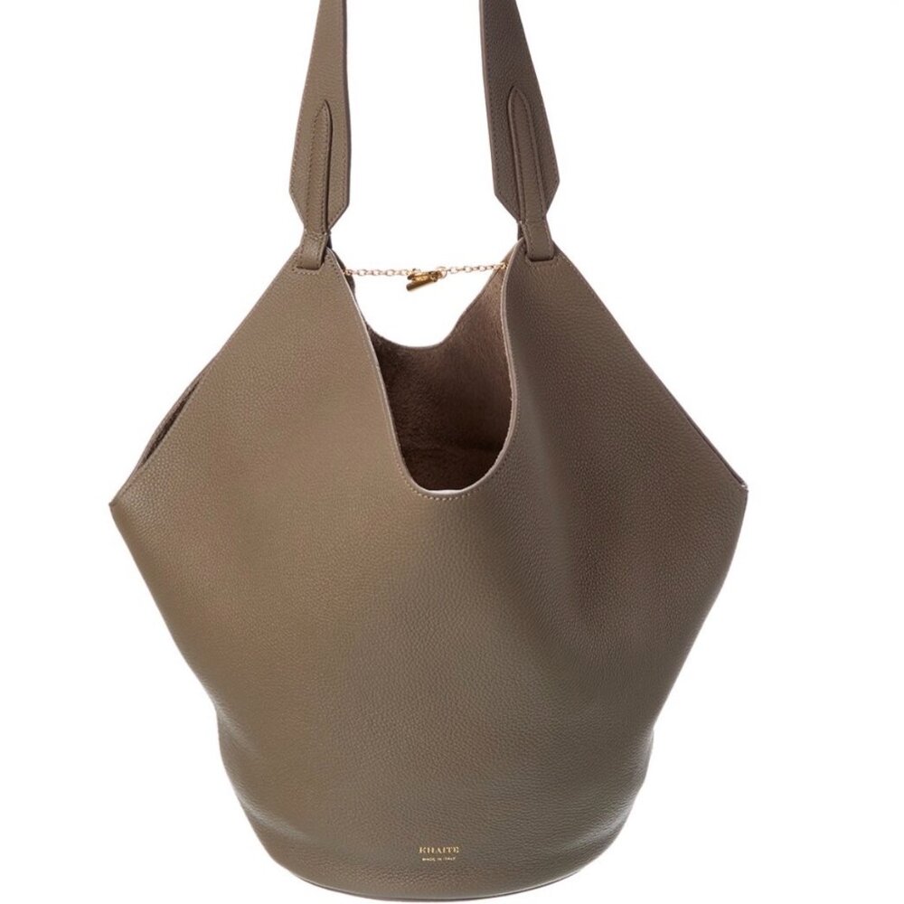 Khaite Small Lotus Tote - Elephant Pebbled Leather